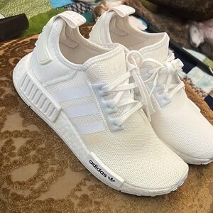 Adidas NMD R1 White Mesh Sneakers